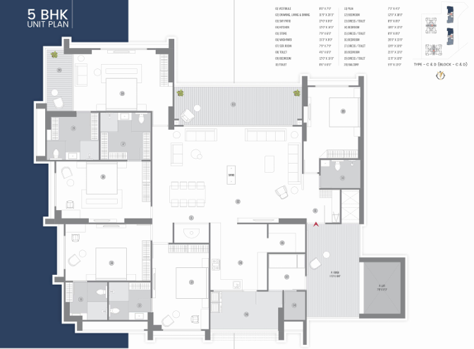 4 BHK floor plan