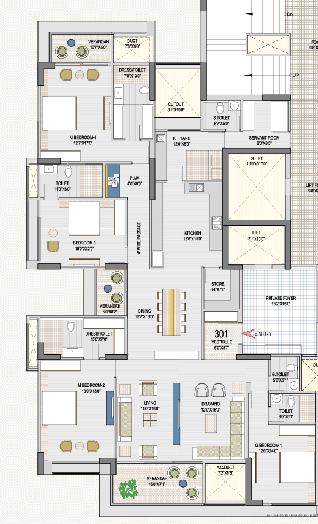 4 BHK floor plan