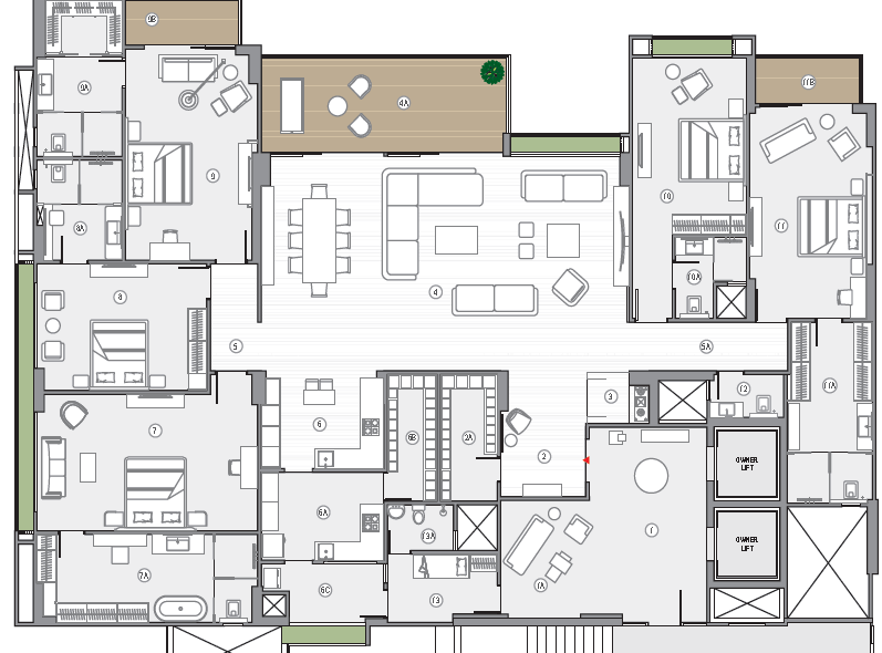 5 BHK floor plan