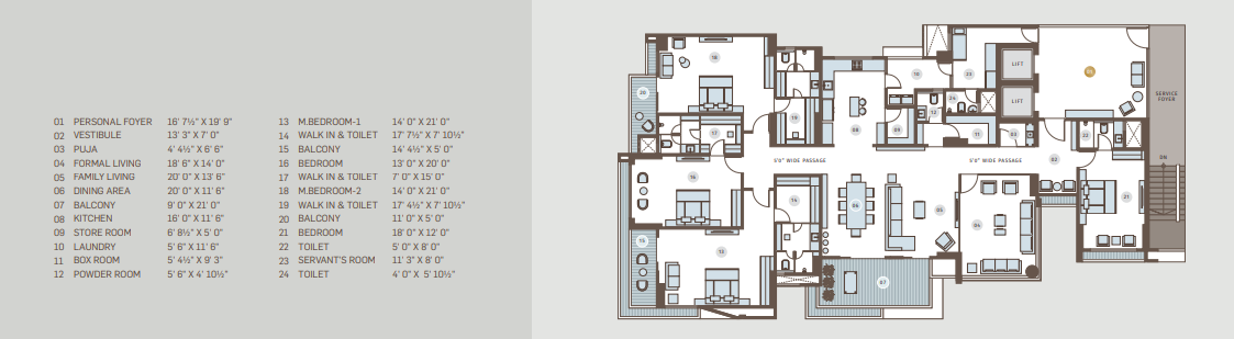 4 BHK floor plan