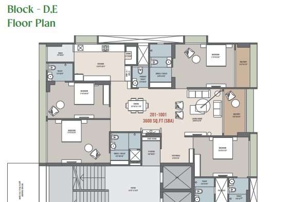 4 BHK floor plan
