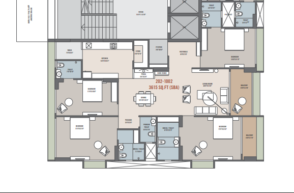 4 BHK floor plan