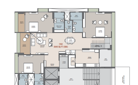4 BHK floor plan