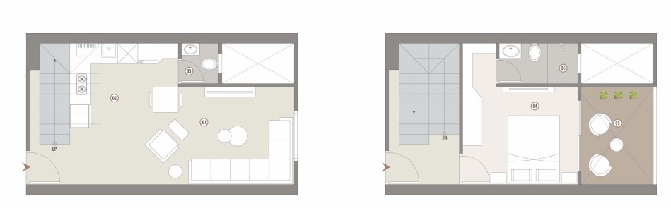 1 BHK floor plan