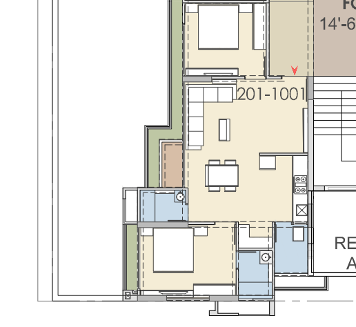 2 BHK floor plan