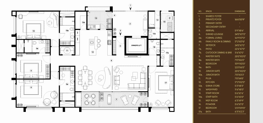 4 BHK floor plan