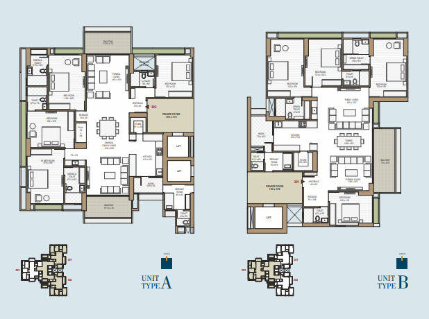 4 BHK floor plan
