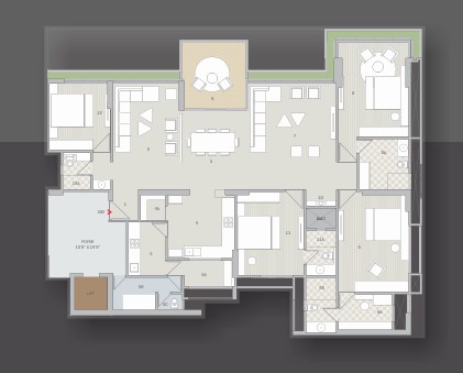 4 BHK floor plan
